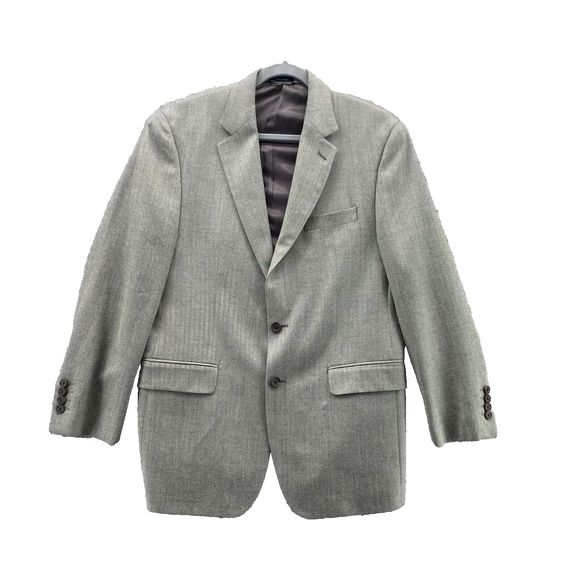 Ralph Lauren Blazer Mens 40 R Grey Wool Silk Suit Jacket Corpcore Academia Coat - Picture 1 of 13